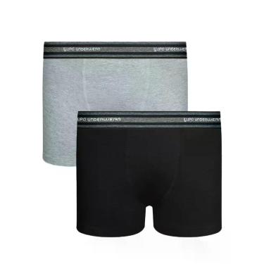 Imagem de Kit/2 Cueca Boxer Infantil Lupo 00141-088 Algodão Com Elastano T. P/GG