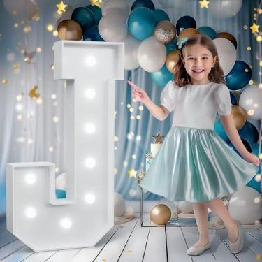 Imagem de Bugame Letras De Letreiro 90 Cm Altura, Iluminação Branca, Grande Para Decoração Festa Aniversário, Formatura, Eventos Gigantes (Kits Faça Você Mesmo)