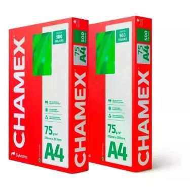 Imagem de Papel Sulfite A4 75g Branco Chamex 2 Resmas 1000 Folhas - Congratulati
