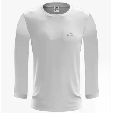 Imagem de Camiseta masculina dray termica uv manga longa 1371, GG, Branco