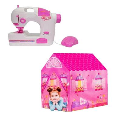 Imagem de Ateliê Costura Mini Máquina de Costura e Barraca Princesa - DM Toys