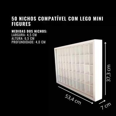 Imagem de Expositor 50 nichos - compatível com lego mini figures 42-1 - Genérica