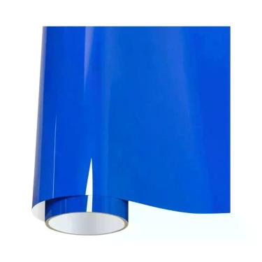 Imagem de Filme Vinílico PET Azul Safira Ultra Brilhante Para Envelopamento Auto