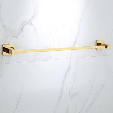 Imagem de Luxo dourado banheiro hardware de bronze toalheiro suporte de papel suporte de escova de toalete suporte de toalha gancho linha barra de atividade, único pólo