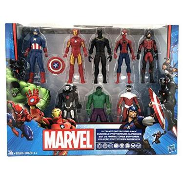 Imagem de Bonecos dos Vingadores da Marvel – Homem de Ferro, Hulk, Pantera Negra, Capitão América, Homem Aranha, Homem Formiga, Máquina de Guerra e Falcão! (8 bonecos de ação)