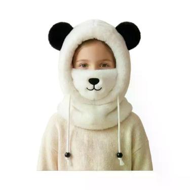 Imagem de Conjunto De Gorro E Cachecol Infantil De Panda Fofo Para Inverno, Em F