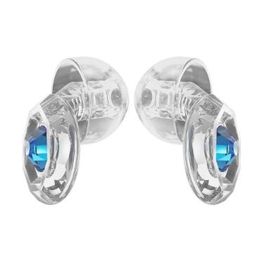 Imagem de Eargasm Tampões auriculares Clicks – Protetores auriculares reutilizáveis com redução de ruído com placas frontais de pedras preciosas personalizáveis – proteção auditiva para sensibilidade ao ruído