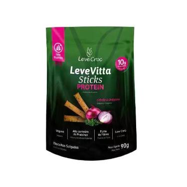 Imagem de Biscoito Leve Vitta Protein Sabor Cebola e Orégano Leve Croc 90g - Lev
