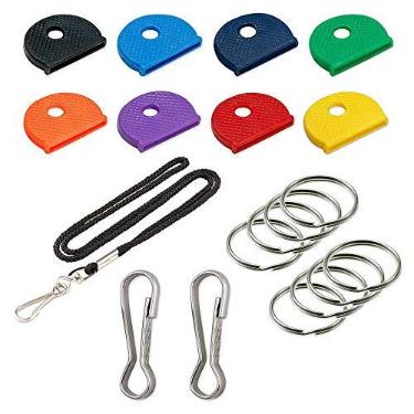 Imagem de Lucky Line Kit de identificação e organização de chave divertida, 41 peças, chaveiros, cordões (A77757)