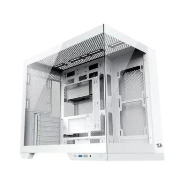 Imagem de Gabinete Gamer Redragon Wideload Pro Midtower S/fan S/fonte Vidro Temperado Branco - Ca-604w-pro