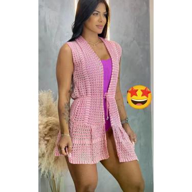 Imagem de Saida de praia feminina tamanho M na cor rosa  - Ello Modas 