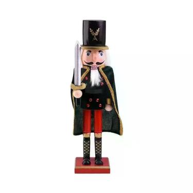 Imagem de Soldado Quebra-Nozes De Natal, Boneco De Madeira Artesanal, Figurinha 
