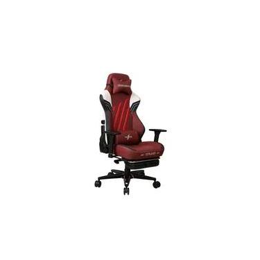 Imagem de Cadeira Gamer 1STPLAYER DUKE, Até 160kg, Almofadas e Apoio para os Pés, Cilindro de Gás Classe 4, Preta, Branca e Vermelha - DUKE-FR-BKWHRE