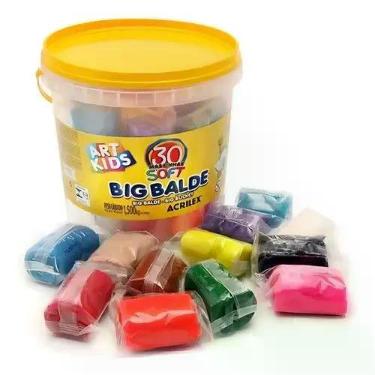 Imagem de Massinhas De Modelar Acrilex Big Balde Soft 30 Unidades