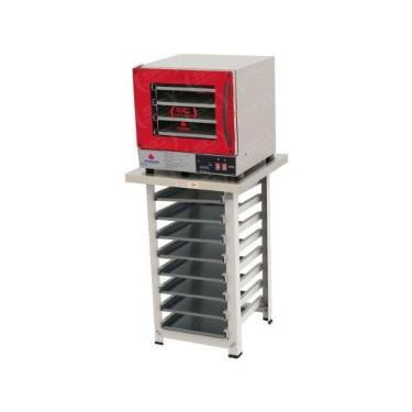 Imagem de Kit - Forno Turbo Prp-004 Plus Digital 220v Vermelho + Bancada Mes-004