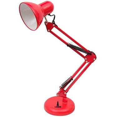 Imagem de Luminária Pixar Lorben Abajur de Mesa Articulada Garra e Base Vermelho GT-6035