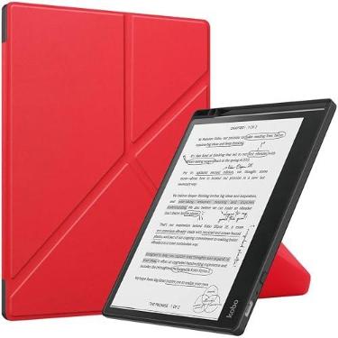 Imagem de Kepuch Couro-PU Capas Bolsas Estojos para Kobo Elipsa 2E 10.3" - Vermelho