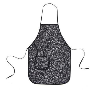 Imagem de Avental de cozinha forro tecido preto e branco - Recanto da Costura