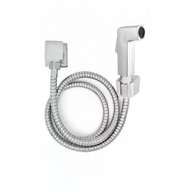 Imagem de Ducha Higiênica Quadrada Luxo Metal Cromada Completa ¼ Volta - Congrat