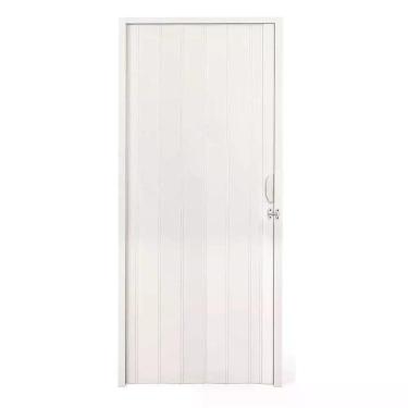 Imagem de Porta Sanfonada Kala Correr PVC 210x80CM para Banheiro Branca Plastilit