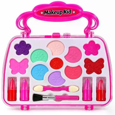 Imagem de Kit Maquiagem Infantil Menina Estojo Completo Lavavel Brinquedo Beleza