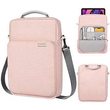 Imagem de MoKo Bolsa de transporte para tablet de 9 a 11 polegadas com alça de ombro serve para iPad Pro 11 2021/2020, iPad 9ª 8ª 7ª geração 10.2, iPad Air 4 10.9, iPad 9.7, Galaxy Tab A 10.1, rosa