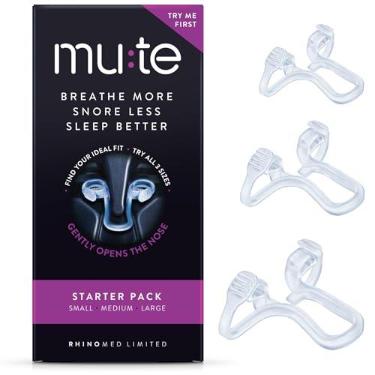 Imagem de Dilatador nasal Rhinomed Mute, tamanhos variados, transparente
