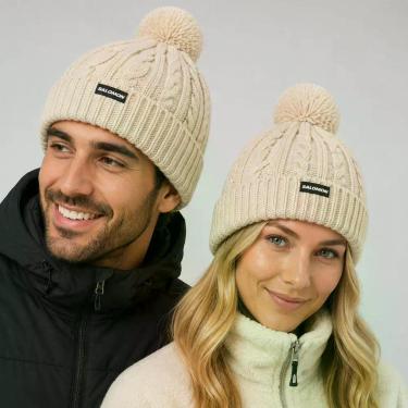 Imagem de Gorro Salomon Ivy Beanie Unissex, Creme, Unico