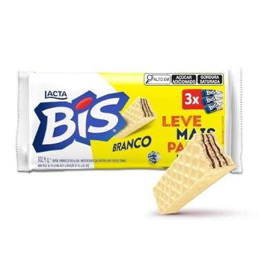 Imagem de Lacta Bis Laka - Chocolate Branco Kit 3 Unidades 100,8g