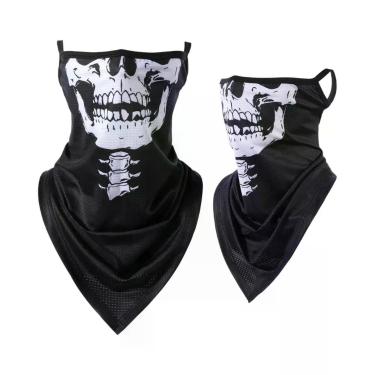 Imagem de Lenço Bandana Com Estampa De Caveira, Proteção Solar De Verão, Secagem