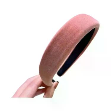 Imagem de Faixa De Cabelo De Veludo Para Mulheres, Larga E Elástica, Acessórios 