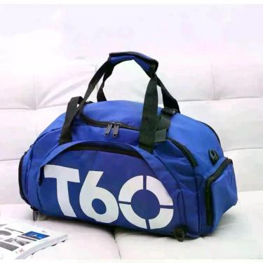 Imagem de Bolsa Academia Kz Utilidades Mochila Transversal Treino Poliéster Azul Unissex