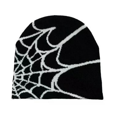 Imagem de Gorro Unissex Quente Com Estampa De Teia De Aranha Para Uso Externo - 