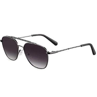 Imagem de Óculos de Sol com Lente Polarizada Masculino 20/20 Óculos Aviador Armação de Metal com proteção Uv400 (C3)