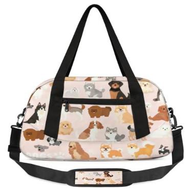 Imagem de Bolsa infantil de dança, leve, resistente à água, dobrável, esportiva, academia, fim de semana, festa do pijama, viagem, B-003, Medium