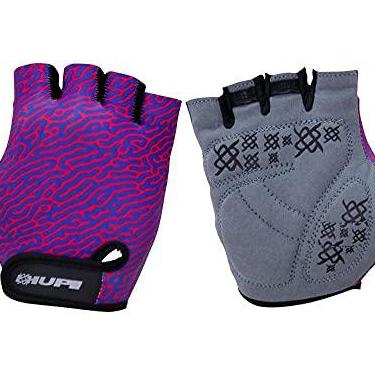 Imagem de Luva Ciclismo Hupi Eco Dedo Curto Panther, Cor: Vermelho/azul, Tamanho: G