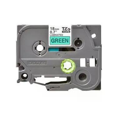 Imagem de Fita Brother TZE-741 18mm Preto sobre Verde