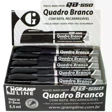 Imagem de Pincel Quadro Branco QB550 Recarregavel Preto - Gramp Line