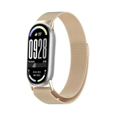Imagem de Pulseira Magnética De Aço Inoxidável Para Xiaomi Mi Band 10 NFC Acessó