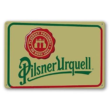 Imagem de Placa de metal de 20 x 30 cm -Pilsner-Urquell Beer Bar Restaurante Licor Cerveja Vinho Lata Sinais