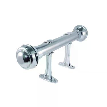 Imagem de Varão de Cortina Kala Cromado com Acabamento em Metal para Decoração 150CM Kala