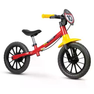 Imagem de Bicicleta Infantil Equilíbrio Balance Bike Fast Vermelho Nathor, 12, V