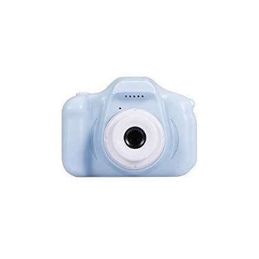 Imagem de Homesen Mini câmera infantil X2 2 polegadas display colorido recarregável mini câmera de vídeo adorável câmera com cartão de memória de 32 GB azul