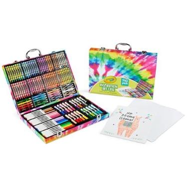 Imagem de Estojo de arte Inspiration Crayola em rosa, presentes para crianças a partir de 5 anos, 140 unidades