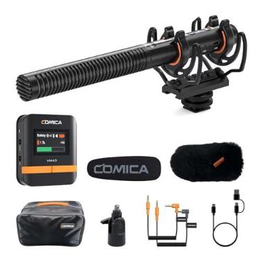 Imagem de Microfone Shotgun COMICA VM40 Gravação 48kHz/32-bit Float, Modos Com Fio e Sem Fio, 32GB de Memória Interna Compatível com Câmeras Canon, Nikon, Sony e Filmadoras para YouTube, Entrevistas e Filmagens