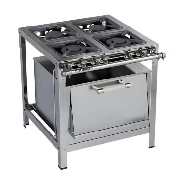 Imagem de Fogão Industrial a Gás Baixa Pressão 4 Bocas Forno 30x30 M18 Stori Max