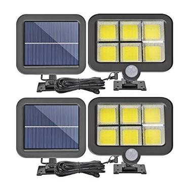 Imagem de AIZHIYI COB 120 LED solar com sensor de movimento, luz de parede, lâmpada de jardim à prova d'água
