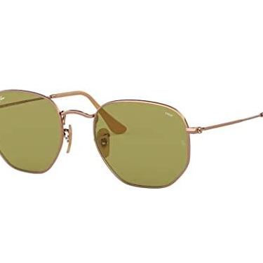 Imagem de Óculos de sol Ray-Ban RB3548N lente plana hexagonal Evolve polarizada, cobre/verde fotocromático, 54 mm
