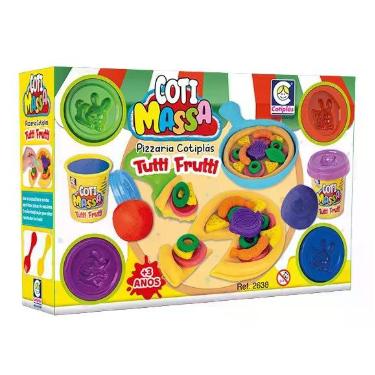 Imagem de Brinquedo Massinha de Modelar Pizzaria Cheiro Tutti Frutti - COTIPLAS