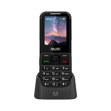 Imagem de Celular Multi Vita 4G Preto com Base Carregadora, números grandes, bot